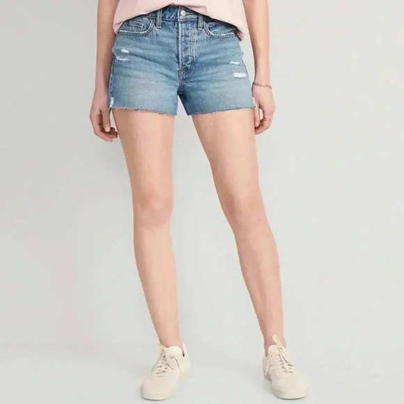 NWT High Rise OG Straight Denim Shorts - Picture 1 of 13